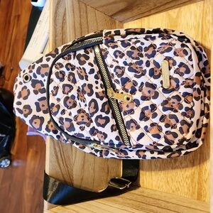Leopard sling backpack